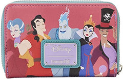 LOUNGEFLY Disney Villains Color Block Zip Around Wallet