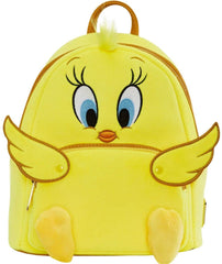 LOUNGEFLY Looney Tunes Tweety Plush Womens Double Strap Shoulder Bag Purse