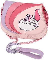 LOUNGEFLY Pusheen Unicorn Ombre Chain Strap Crossbody Bag