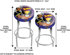 ARCADE1UP Stool Adjustable Height 21.5 inches to 29.5 inches (X-Men Wolverine)