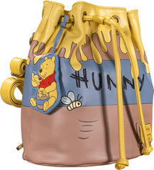 LOUNGEFLY Disney Winnie the Poof 95th Anniversay Honey Pot Womens Convertible Shoulder Bag Purse
