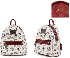 LOUNGEFLY Marvel Spiderman Floral All Over Print Womens Double Strap Shoulder Bag Purse
