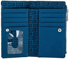 Loungefly Loungely Marvel SY Chibi Group Faux Leather Snap Wallet