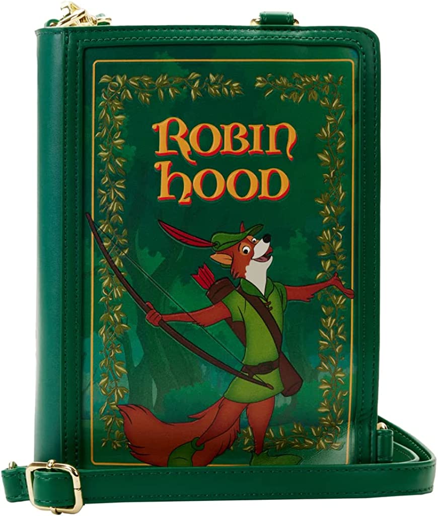 LOUNGEFLY Disney Robin Hood Book Convertible Crossbody