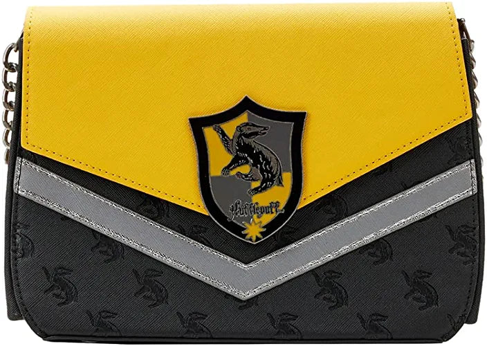 LOUNGEFLY Harry Potter Hufflepuff Chain Strap Crossbody Bag