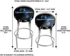 ARCADE1UP Stool Adjustable Height 21.5 inches to 29.5 inches (Killer Instinct)