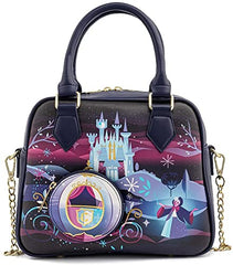 Loungefly Cinderella Castle Chain Strap Blue-Purple Crossbody Bag
