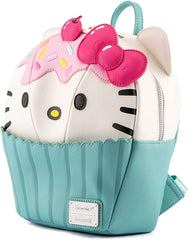 LOUNGEFLY Sanrio Hello Kitty Cupcake Adult Womens Double Strap Shoulder Bag Purse