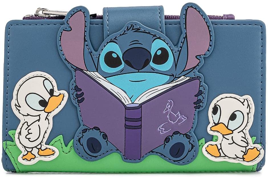 LOUNGEFLY Disney Lilo and Stitch Story Time Duckies Flap Wallet