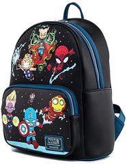 LOUNGEFLY Marvel Sy Chibi Group Double Strap Shoulder Bag