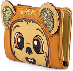 LOUNGEFLY Star Wars Wicket Ewok Cosplay Faux Leather Wallet