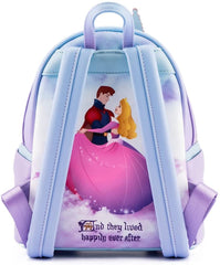 LOUNGEFLY Disney Princess Castle Series Sleeping Beauty Womens Mini Backpack