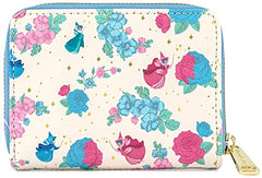 Loungefly Disney Sleeping Beauty Floral Fairy Zip Around Wallet
