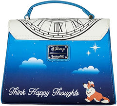LOUNGEFLY DISNEY PETER PAN GLOW CLOCK CROSS BODY BAG