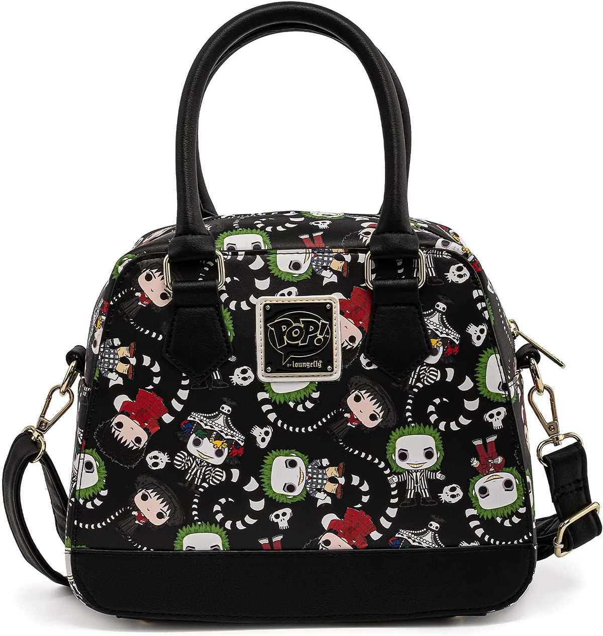 POP BY LOUNGEFLY BEETLEJUICE AOP CROSSBODY