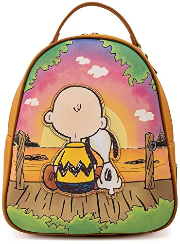 Loungefly Peanuts Charlie and Snoopy Sunset Double Strap Shoulder Bag