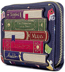 LOUNGEFLY Disney Princess Books Zip Around Wallet