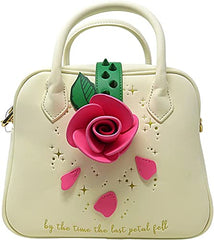 LOUNGEFLY Disney Beauty and the Beast Rose Crossbody Faux Leather Bag