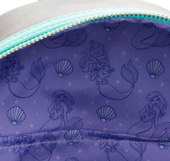 LOUNGEFLY Disney The Little Mermaid Princess Scenes Series Womens Double Strap Shoulder Bag Purse
