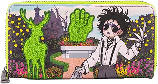 LOUNGEFLY Edward Scissorhands Topiary Faux Leather Wallet