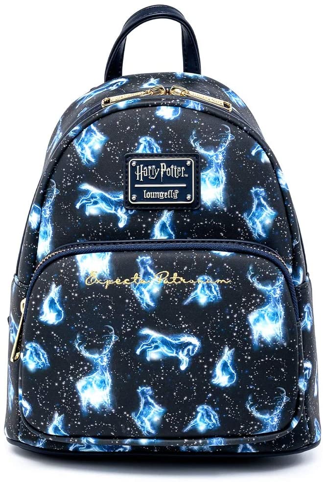LOUNGEFLY Harry Potter Expecto Patronus All Over Print Womens Double Strap Shoulder Bag Purse Brand: Loungefly