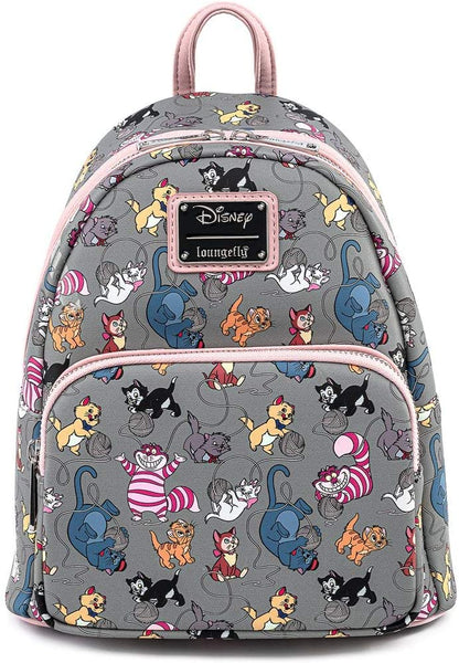 LOUNGEFLY Disney Cats Faux Leather Double Strap Shoulder Bag Purse