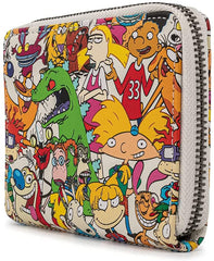 LOUNGEFLY Nickelodeon Nick Rewind Gang Zip Around Wallet