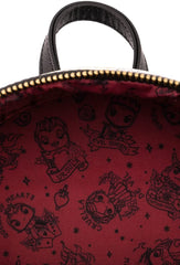 LOUNGEFLY POP Disney Villains Tattoo All Over Print Womens Double Strap Shoulder Bag Purse