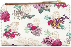 LOUNGEFLY Disney Princesses Floral Faux Leather Wallet