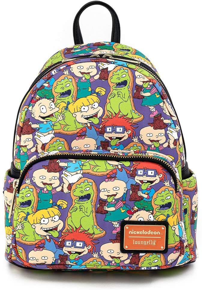 LOUNGEFLY Rugrats All Over Print Womens Double Strap Shoulder Bag Purse