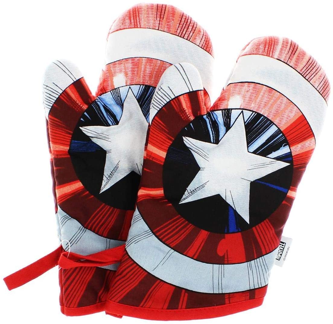 Captain America Shield Fabric Oven Mitt 2-Pack