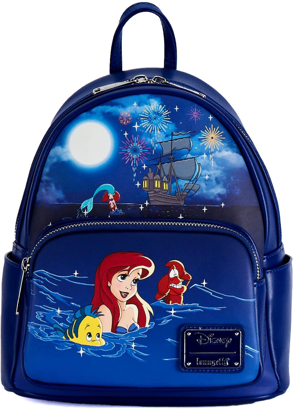 LOUNGEFLY Disney The Little Mermaid Ariel Women's Double Strap Shoulder Bag Purse