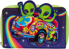 LOUNGEFLY Lisa Frank Cosmic Alien Ride Wallet