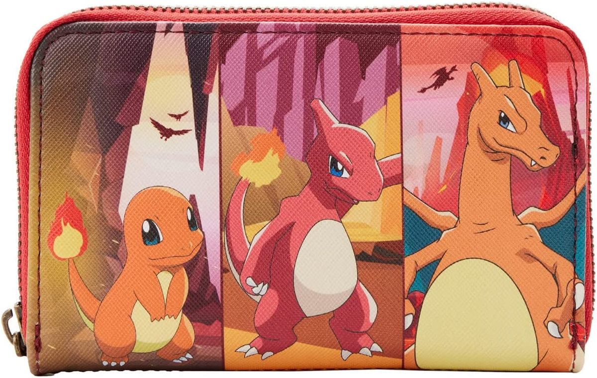 LOUNGEFLY Pokemon Charmander Evolutions Zip Around Wallet
