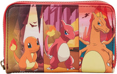 LOUNGEFLY Pokemon Charmander Evolutions Zip Around Wallet