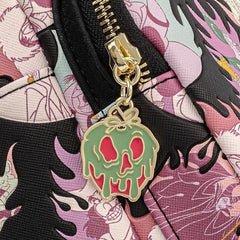 LOUNGEFLY Disney Villains Pastel Flames All Over Print Double Strap Shoulder Backpack