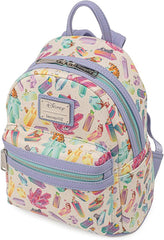 LOUNGEFLY Disney Crystal Sidekicks All Over Print Womens Double Strap Shoulder Bag Purse