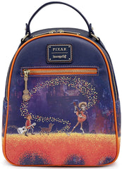 Loungefly Coco Marigold Bridge BlueOrange Mini Backpack