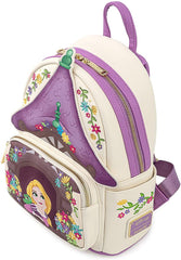 LOUNGEFLY Disney Tangled Tower Scene Womens Double Strap Shoulder Bag Purse