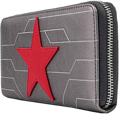 LOUNGEFLY Marvel Winter Soldier Cosplay Zip-Around Wallet