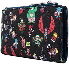 Loungefly Loungely Marvel SY Chibi Group Faux Leather Snap Wallet