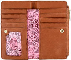 LOUNGEFLY Disney Princesses Floral Faux Leather Wallet