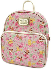 LOUNGEFLY x Pokemon Eevee and Pikachu Allover-Print Convertible Mini Backpack