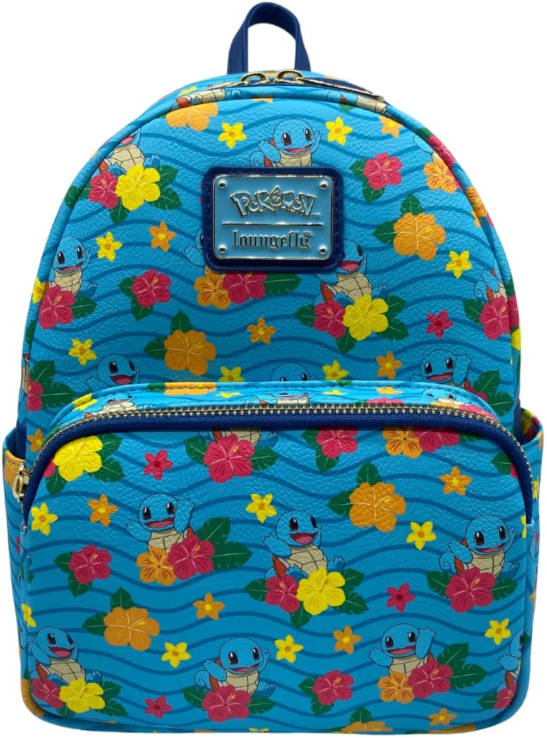 LOUNGEFLY x Pokemon Squirtle Flower All Over Print Mini Backpack