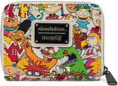 LOUNGEFLY Nickelodeon Nick Rewind Gang Zip Around Wallet