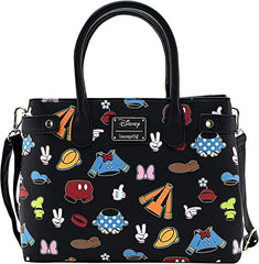 LOUNGEFLY X Disney Sensational 6 Outfits AOP Crossbody Bag