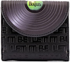 LOUNGEFLY The Beatles Let It Be Vinyl Record Faux Leather Wallet