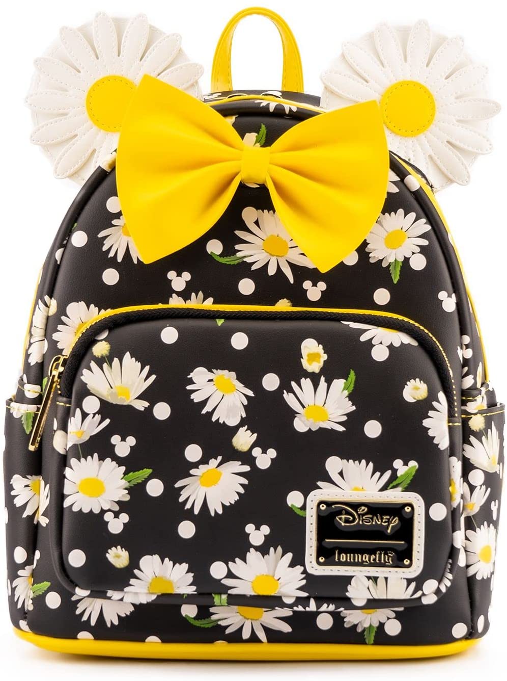 LOUNGEFLY Disney Minnie Mouse Daisies Womens Double Strap Shoulder Bag Purse