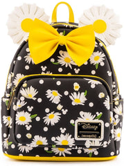 LOUNGEFLY Disney Minnie Mouse Daisies Womens Double Strap Shoulder Bag Purse