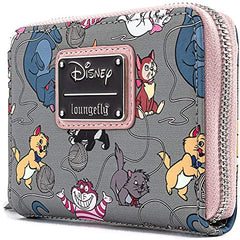 LOUNGEFLY Disney Cats Faux Leather Zip Around Wallet